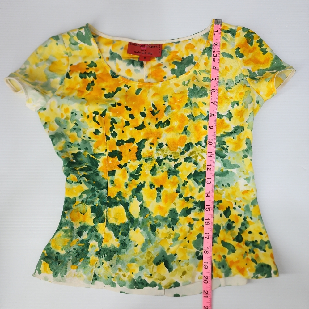 90's Vintage Emanuel Ungaro Paris Floral Blouse - Picture 10 of 10